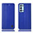 Custodia Portafoglio In Pelle Cover con Supporto H10P per Oppo Reno6 Pro 5G Blu