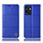 Custodia Portafoglio In Pelle Cover con Supporto H10P per Oppo Reno7 SE 5G Blu