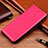 Custodia Portafoglio In Pelle Cover con Supporto H11 per Apple iPhone 13 Mini Rosa Caldo