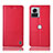 Custodia Portafoglio In Pelle Cover con Supporto H11P per Motorola Moto Edge X30 Pro 5G Rosso