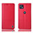 Custodia Portafoglio In Pelle Cover con Supporto H11P per Motorola Moto G50 5G Rosso
