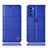 Custodia Portafoglio In Pelle Cover con Supporto H11P per Motorola Moto G51 5G Blu