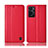 Custodia Portafoglio In Pelle Cover con Supporto H11P per Oppo A36 Rosso