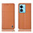 Custodia Portafoglio In Pelle Cover con Supporto H11P per Oppo A58 5G Arancione