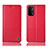 Custodia Portafoglio In Pelle Cover con Supporto H11P per Oppo A74 5G Rosso