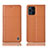 Custodia Portafoglio In Pelle Cover con Supporto H11P per Oppo Find X3 5G Arancione