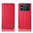 Custodia Portafoglio In Pelle Cover con Supporto H11P per Oppo K10 5G Rosso
