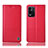 Custodia Portafoglio In Pelle Cover con Supporto H11P per Oppo K9X 5G Rosso