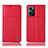 Custodia Portafoglio In Pelle Cover con Supporto H11P per Oppo Reno7 5G Rosso