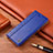 Custodia Portafoglio In Pelle Cover con Supporto H11P per Samsung Galaxy Note 20 Ultra 5G Blu