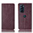 Custodia Portafoglio In Pelle Cover con Supporto H15P per Motorola Moto Edge X30 5G Rosso Rosa