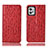 Custodia Portafoglio In Pelle Cover con Supporto H15P per Motorola Moto G32 Rosso