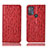 Custodia Portafoglio In Pelle Cover con Supporto H15P per Motorola Moto G50 Rosso