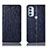 Custodia Portafoglio In Pelle Cover con Supporto H15P per Motorola Moto G71 5G Blu