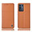 Custodia Portafoglio In Pelle Cover con Supporto H15P per Oppo K9S 5G Arancione