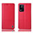 Custodia Portafoglio In Pelle Cover con Supporto H15P per Oppo K9X 5G Rosso