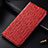 Custodia Portafoglio In Pelle Cover con Supporto H15P per Samsung Galaxy M12 Rosso