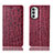Custodia Portafoglio In Pelle Cover con Supporto H16P per Motorola Moto G71s 5G Rosso