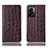 Custodia Portafoglio In Pelle Cover con Supporto H16P per OnePlus Nord N300 5G Marrone