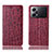 Custodia Portafoglio In Pelle Cover con Supporto H16P per Oppo K10 Pro 5G Rosso