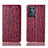 Custodia Portafoglio In Pelle Cover con Supporto H16P per Oppo K9S 5G Rosso