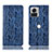 Custodia Portafoglio In Pelle Cover con Supporto H17P per Motorola Moto Edge X30 Pro 5G Blu