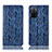 Custodia Portafoglio In Pelle Cover con Supporto H17P per Oppo A55S 5G Blu