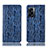 Custodia Portafoglio In Pelle Cover con Supporto H17P per Oppo A56S 5G Blu