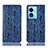 Custodia Portafoglio In Pelle Cover con Supporto H17P per Oppo A58 5G Blu