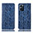 Custodia Portafoglio In Pelle Cover con Supporto H17P per Oppo Find X5 Lite 5G Blu