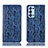 Custodia Portafoglio In Pelle Cover con Supporto H17P per Oppo Reno6 Pro 5G Blu
