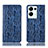 Custodia Portafoglio In Pelle Cover con Supporto H17P per Oppo Reno8 Pro 5G Blu