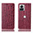Custodia Portafoglio In Pelle Cover con Supporto H18P per Motorola Moto Edge X30 Pro 5G Rosso