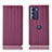 Custodia Portafoglio In Pelle Cover con Supporto H18P per Motorola Moto G200 5G Viola