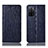 Custodia Portafoglio In Pelle Cover con Supporto H18P per Oppo A55S 5G Blu