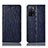 Custodia Portafoglio In Pelle Cover con Supporto H18P per Oppo A56 5G Blu