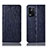 Custodia Portafoglio In Pelle Cover con Supporto H18P per Oppo K9X 5G Blu