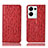 Custodia Portafoglio In Pelle Cover con Supporto H18P per Oppo Reno8 Pro 5G Rosso