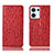 Custodia Portafoglio In Pelle Cover con Supporto H18P per Oppo Reno9 Pro 5G Rosso