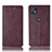 Custodia Portafoglio In Pelle Cover con Supporto H19P per Motorola Moto G50 5G Rosso Rosa