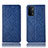 Custodia Portafoglio In Pelle Cover con Supporto H19P per Oppo A74 5G Blu