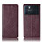 Custodia Portafoglio In Pelle Cover con Supporto H19P per Oppo K9 Pro 5G Rosso Rosa