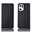 Custodia Portafoglio In Pelle Cover con Supporto H20P per Oppo Find X5 Pro 5G Nero