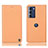 Custodia Portafoglio In Pelle Cover con Supporto H21P per Motorola Moto G200 5G Arancione