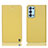 Custodia Portafoglio In Pelle Cover con Supporto H21P per Oppo Reno6 Pro 5G Giallo