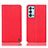 Custodia Portafoglio In Pelle Cover con Supporto H21P per Oppo Reno6 Pro+ Plus 5G Rosso