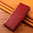 Custodia Portafoglio In Pelle Cover con Supporto H23 per Apple iPhone 14 Rosso