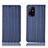 Custodia Portafoglio In Pelle Cover con Supporto H23P per Oppo F19 Pro+ Plus 5G Blu