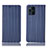 Custodia Portafoglio In Pelle Cover con Supporto H23P per Oppo Find X3 5G Blu