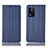 Custodia Portafoglio In Pelle Cover con Supporto H23P per Oppo K9X 5G Blu